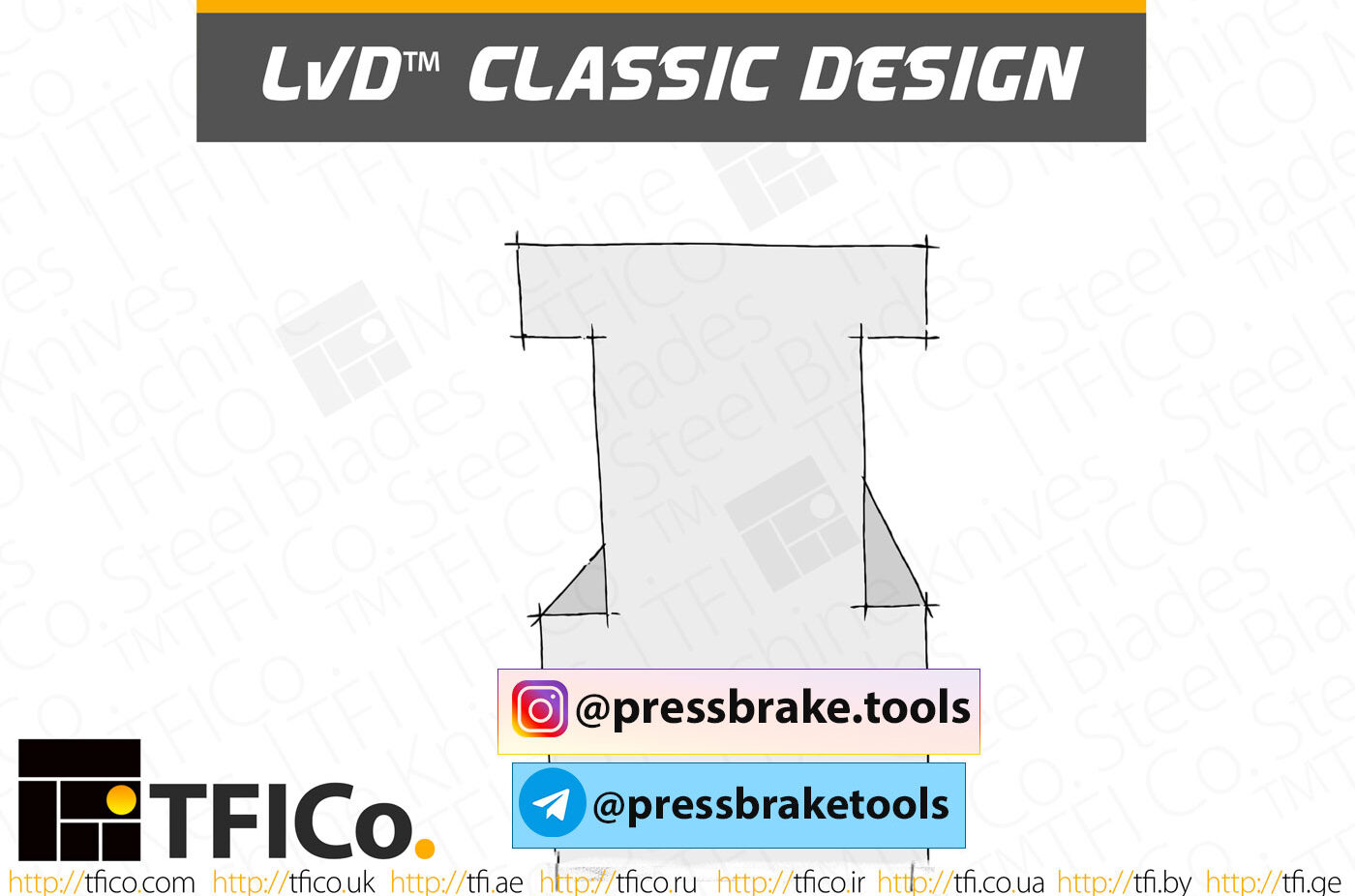 LVD Classic Desing Press Brake Tooling